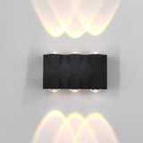 Modern Waterproof LED Exterior Wall Sconce Black Up and Down Outdoor Lighting for Patio and Corridor
