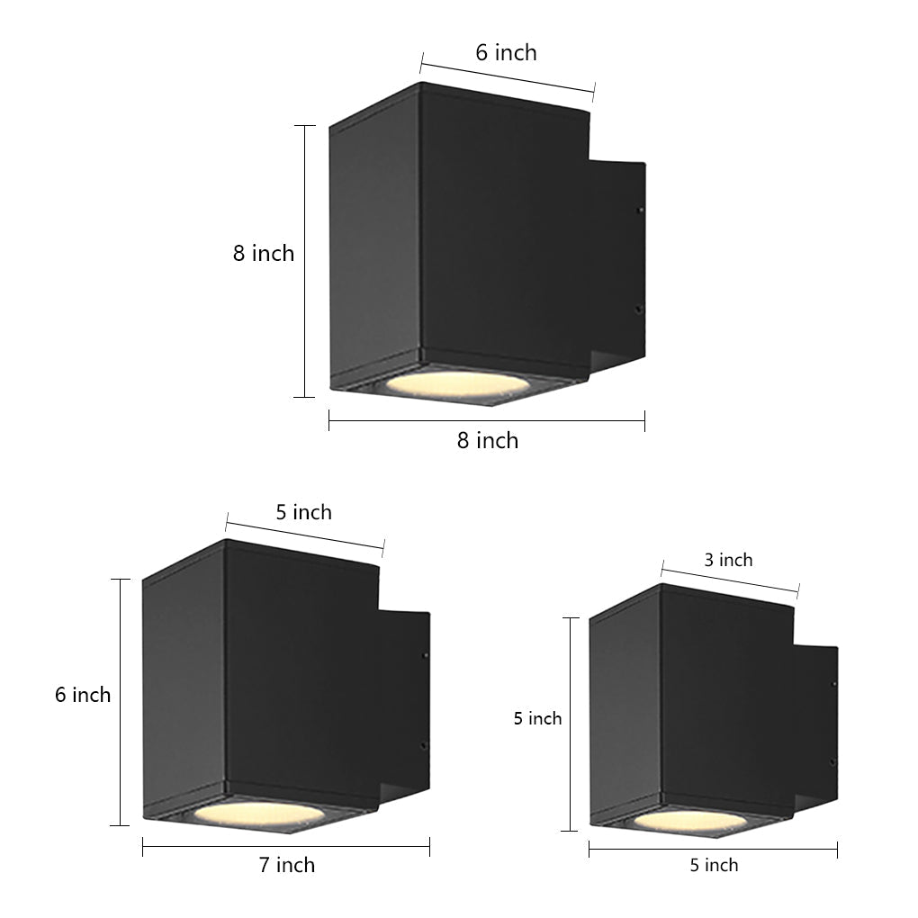 Modern Waterproof LED Exterior Wall Sconce IP65 Aluminum Fixture for Patio Balcony Villa