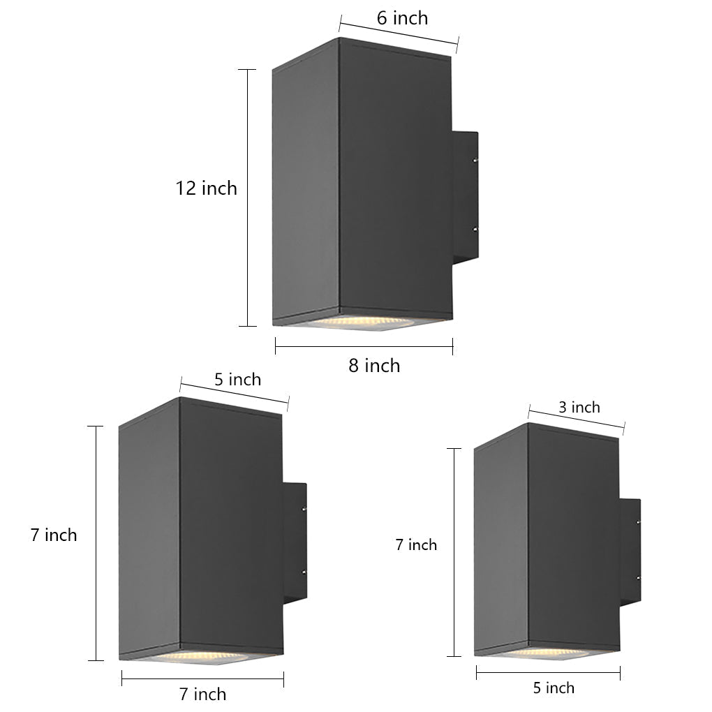 Modern Waterproof LED Exterior Wall Sconce IP65 Aluminum Fixture for Patio Balcony Villa
