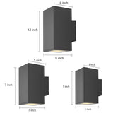 Modern Waterproof LED Exterior Wall Sconce IP65 Aluminum Fixture for Patio Balcony Villa