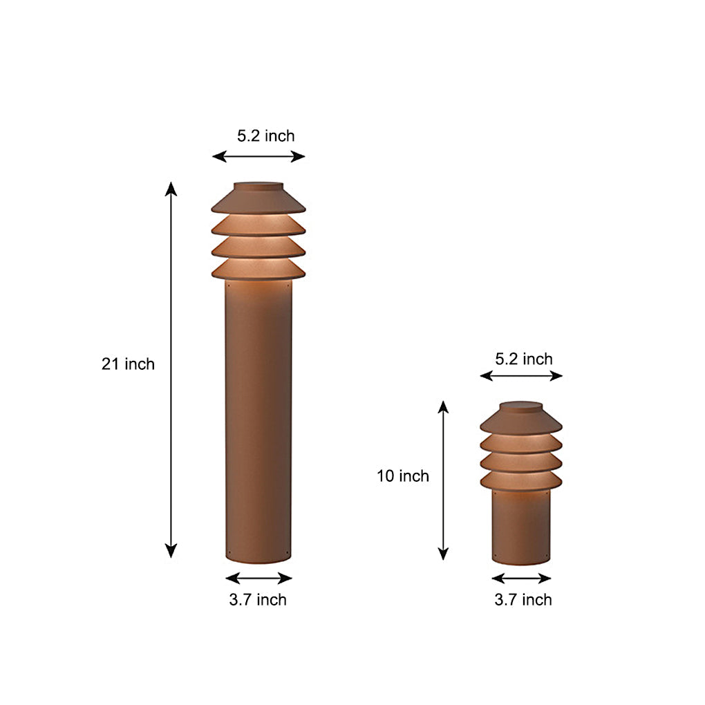 Modern Waterproof LED Garden Post Light Aluminum Outdoor Pathway Landscape Lighting for Walkways