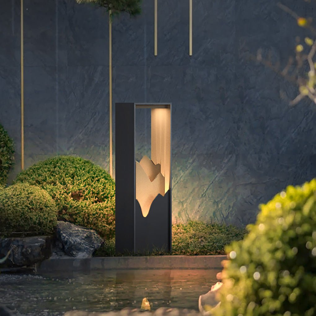 Modern Waterproof LED Mountain Scenery Landscape Lighting for Outdoor Garden Paths and Villa Courtyards