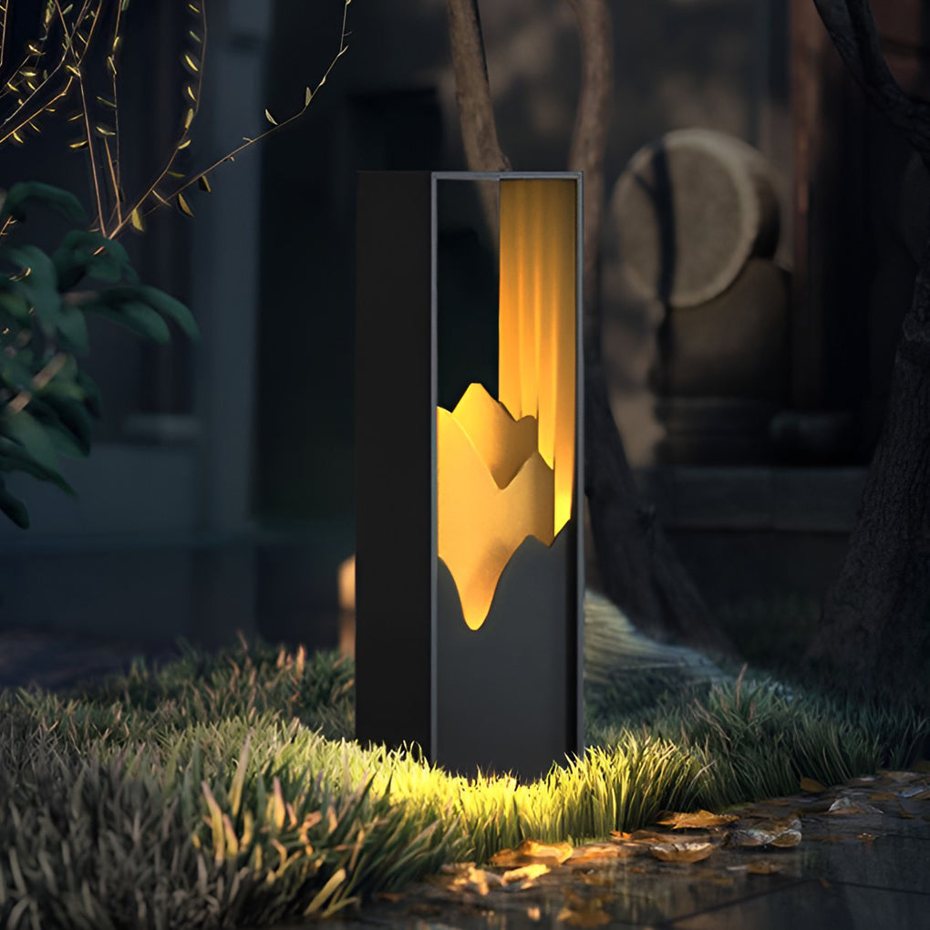Modern Waterproof LED Mountain Scenery Landscape Lighting for Outdoor Garden Paths and Villa Courtyards