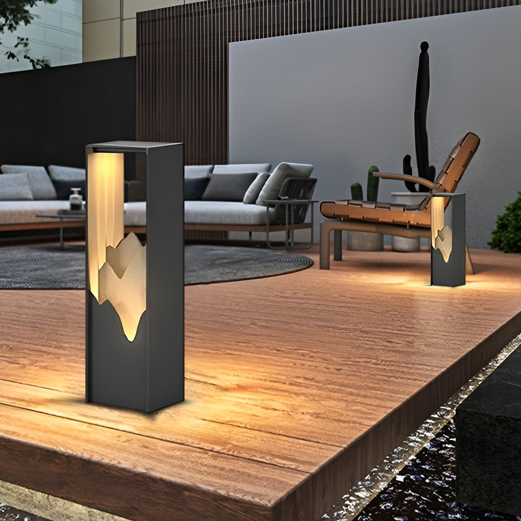 Modern Waterproof LED Mountain Scenery Landscape Lighting for Outdoor Garden Paths and Villa Courtyards