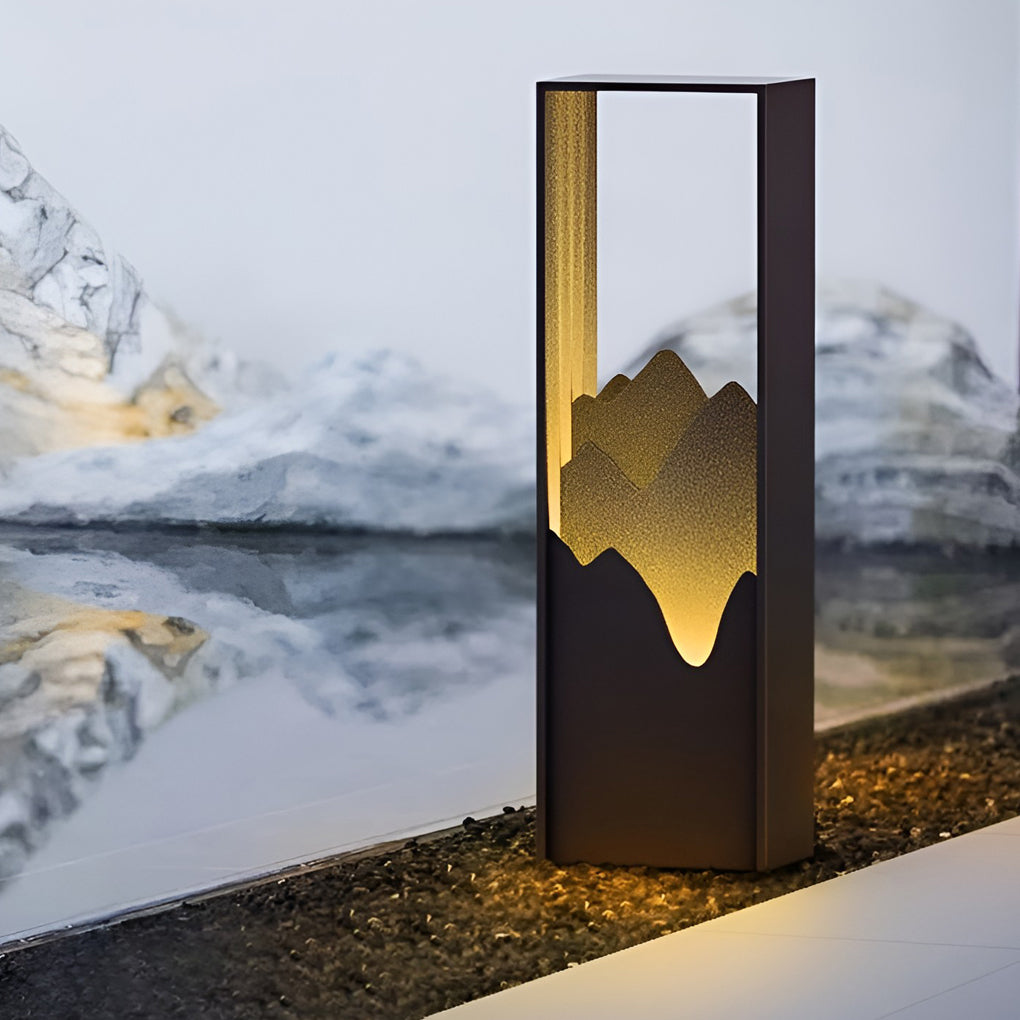 Modern Waterproof LED Mountain Scenery Landscape Lighting for Outdoor Garden Paths and Villa Courtyards