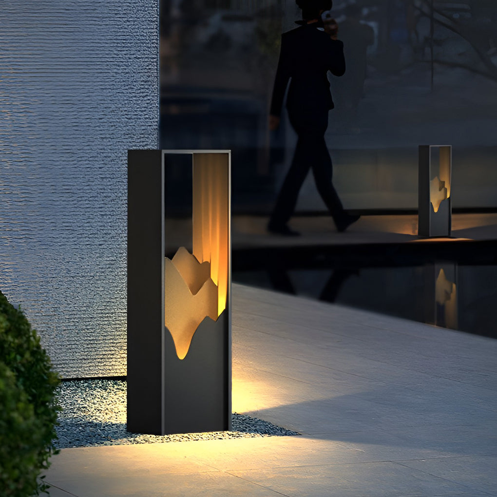 Modern Waterproof LED Mountain Scenery Landscape Lighting for Outdoor Garden Paths and Villa Courtyards