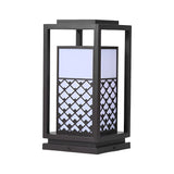 Modern Waterproof LED Outdoor Lawn Lamp Retro Black Metal Solar Garden Lantern for Pathway