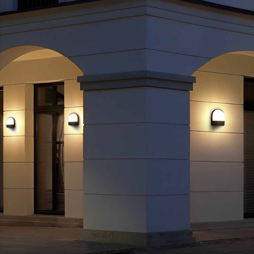Modern Waterproof LED Outdoor Wall Light Dark Gray Aluminum Sconce for Patio and Garden