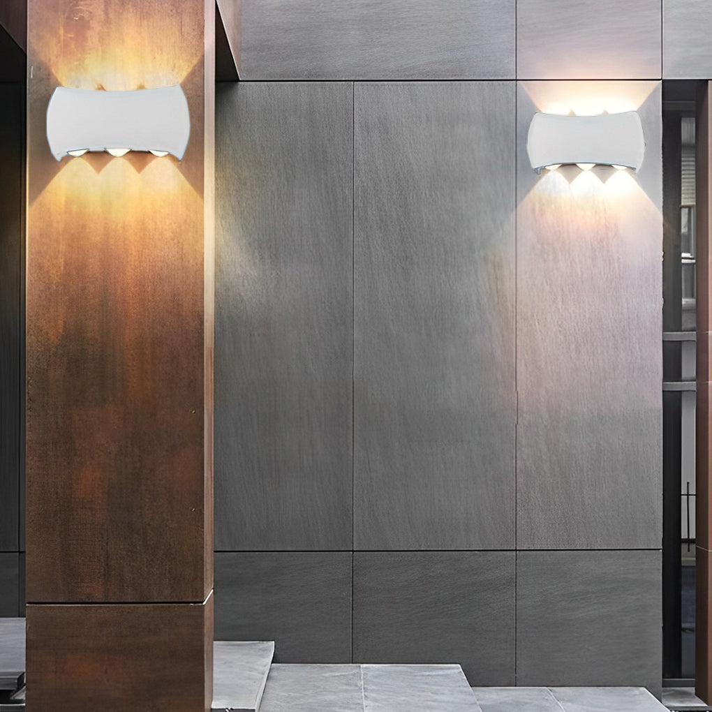 Modern Waterproof LED Outdoor Wall Sconce Aluminum Up Down Exterior Lighting for Porch Garden and Entryway
