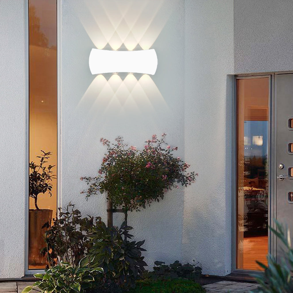 Modern Waterproof LED Outdoor Wall Sconce Aluminum Up Down Exterior Lighting for Porch Garden and Entryway