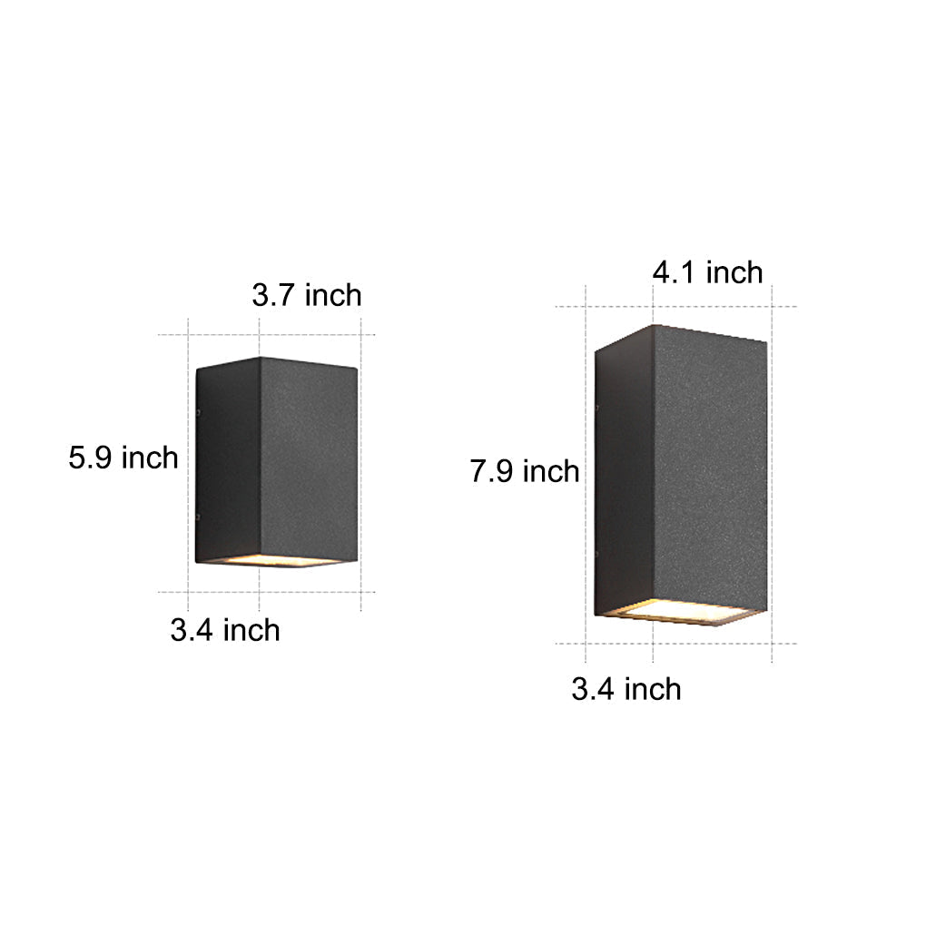 Modern Waterproof LED Outdoor Wall Sconce IP65 Aluminum Exterior Lighting for Villa and Courtyard
