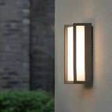 Modern Waterproof LED Outdoor Wall Sconce Minimalist IP65 Black Exterior Porch Light