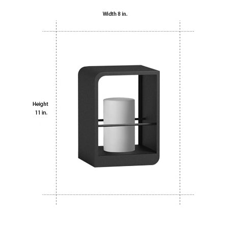 Modern Waterproof LED Solar Outdoor Post Lanterns in Black Rectangular Frame