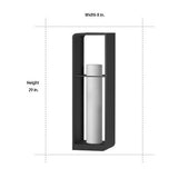 Modern Waterproof LED Solar Outdoor Post Lanterns in Black Rectangular Frame