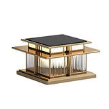 Modern Waterproof LED Solar Post Cap Light Outdoor Stainless Steel Pillar Lantern for Garden Fence