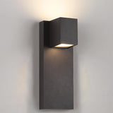 Modern Waterproof LED Up and Down Outdoor Wall Sconce Lighting Aluminum Exterior Lamp in Black
