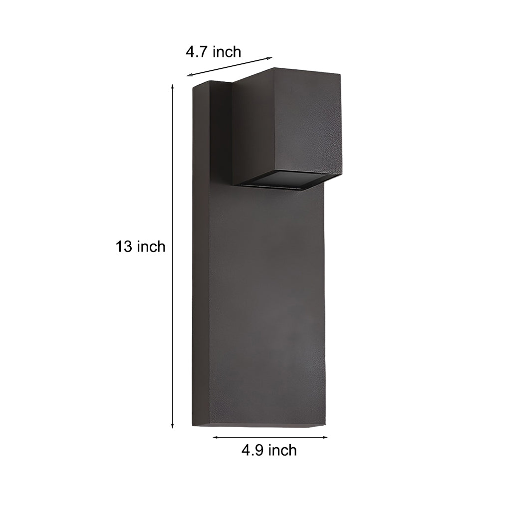Modern Waterproof LED Up and Down Outdoor Wall Sconce Lighting Aluminum Exterior Lamp in Black