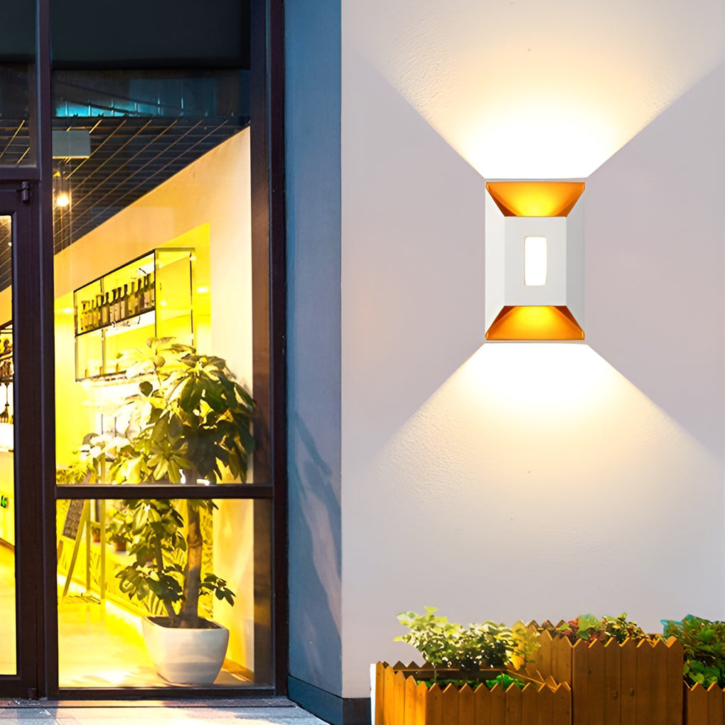 Modern Waterproof LED Up and Down Wall Sconce for Outdoor Porch and Interior Garden