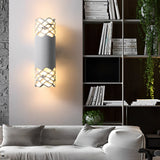 Modern Waterproof LED Wall Lamp Exterior Up and Down Sconce with Unique Flower Design for Porch