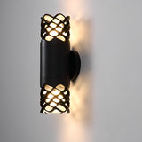 Modern Waterproof LED Wall Lamp Exterior Up and Down Sconce with Unique Flower Design for Porch