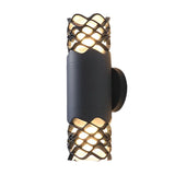 Modern Waterproof LED Wall Lamp Exterior Up and Down Sconce with Unique Flower Design for Porch