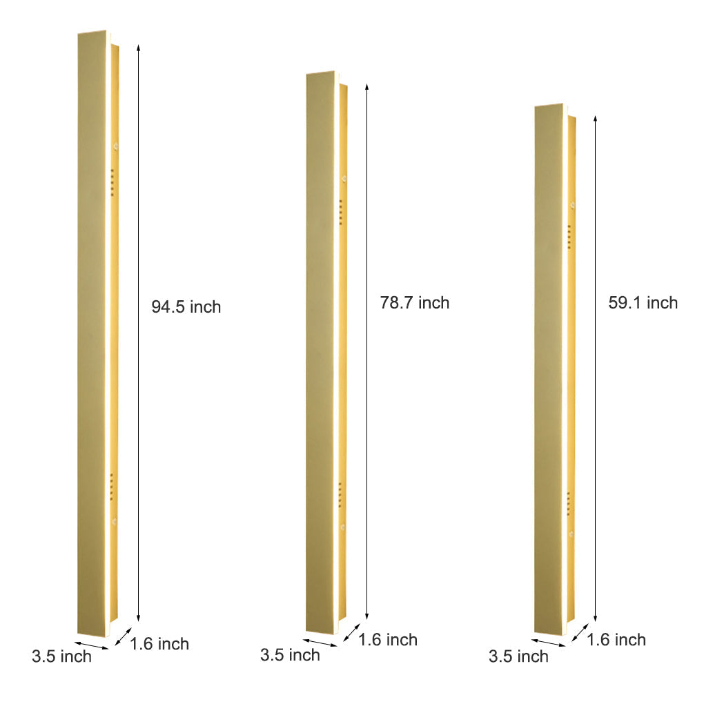 Modern Waterproof Minimalist Strip LED Wall Sconce for Outdoor Garden and Villa Lighting