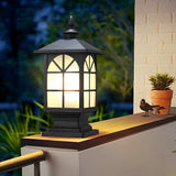 Modern Waterproof Outdoor Fence Post Pillar Light Aluminum Garden Exterior Lantern