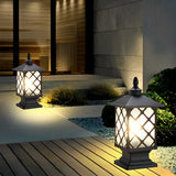 Modern Waterproof Outdoor Fence Post Pillar Light Aluminum Garden Exterior Lantern