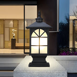 Modern Waterproof Outdoor Fence Post Pillar Light Aluminum Garden Exterior Lantern