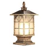 Modern Waterproof Outdoor Fence Post Pillar Light Aluminum Garden Exterior Lantern