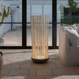 Modern Waterproof Outdoor LED Floor Lamp with Artificial Grass Accent for Patios and Gardens
