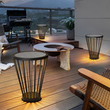 Modern Waterproof Outdoor LED Floor Lamp with Tabletop for Garden and Terrace Illumination