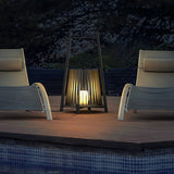 Modern Waterproof Outdoor LED Lantern Candle Style Floor Lamp for Garden Patio and Courtyard