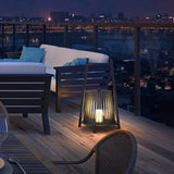 Modern Waterproof Outdoor LED Lantern Candle Style Floor Lamp for Garden Patio and Courtyard