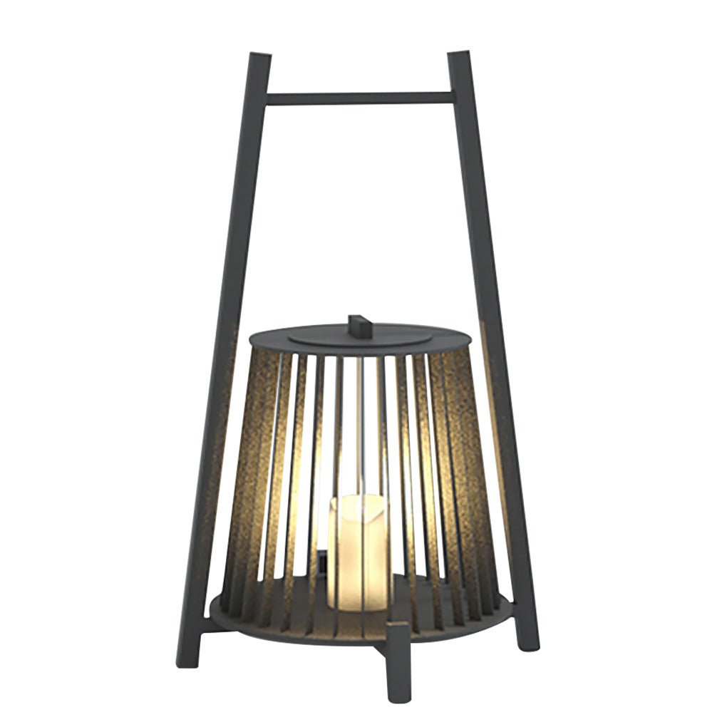 Modern Waterproof Outdoor LED Lantern Candle Style Floor Lamp for Garden Patio and Courtyard