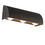 Modern Waterproof Outdoor LED Wall Light Minimalist Black Aluminum Exterior Sconce for Courtyard