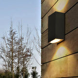 Modern Waterproof Outdoor LED Wall Light Square Aluminum Sconce for Porch and Garden