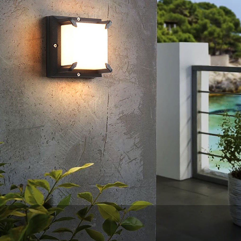 Modern Waterproof Outdoor LED Wall Sconce Black Die Cast Aluminum Light for Patio Garden