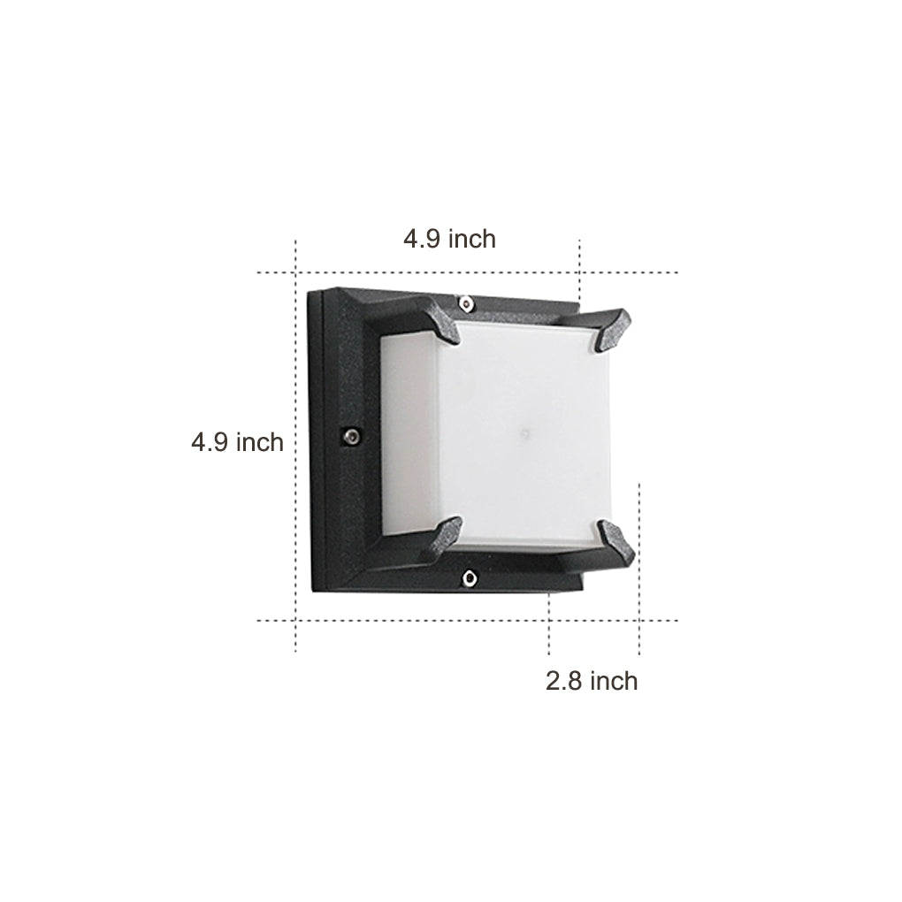 Modern Waterproof Outdoor LED Wall Sconce Black Die Cast Aluminum Light for Patio Garden