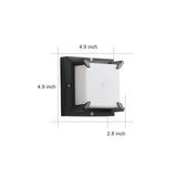 Modern Waterproof Outdoor LED Wall Sconce Black Die Cast Aluminum Light for Patio Garden