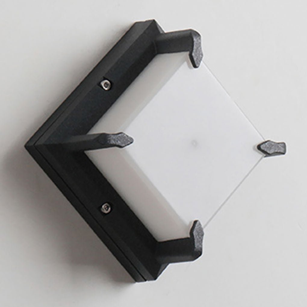 Modern Waterproof Outdoor LED Wall Sconce Black Die Cast Aluminum Light for Patio Garden