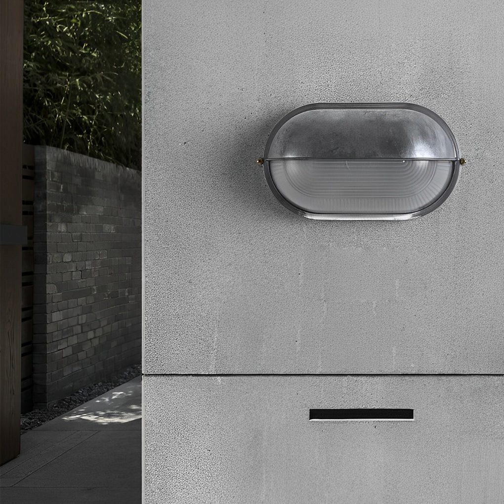 Modern Waterproof Outdoor Wall Sconce Cast Aluminum and Glass Industrial Retro Porch Light