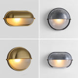 Modern Waterproof Outdoor Wall Sconce Cast Aluminum and Glass Industrial Retro Porch Light