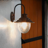 Modern Waterproof Outdoor Wall Sconce with Stone Pattern Glass and Aluminum Body for Garden Yard