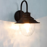 Modern Waterproof Outdoor Wall Sconce with Stone Pattern Glass and Aluminum Body for Garden Yard