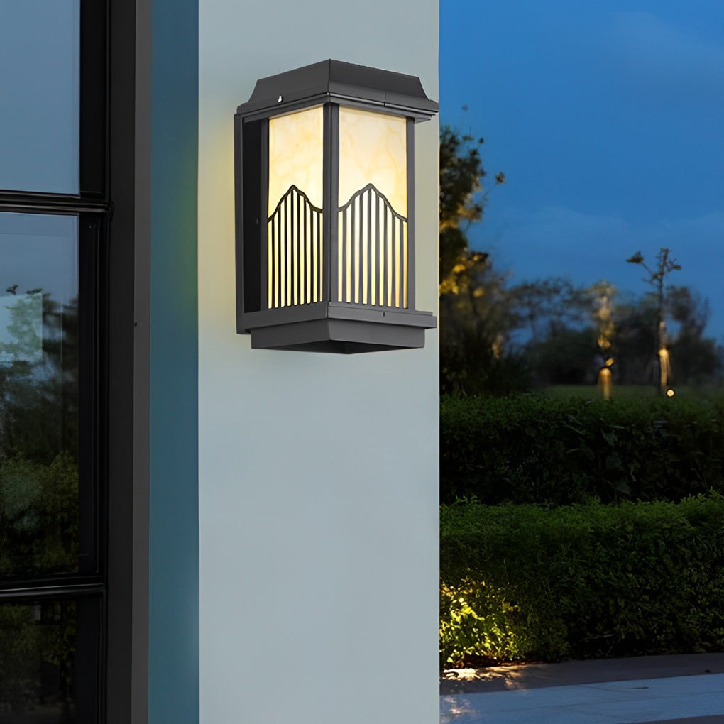 Modern Waterproof Solar LED Outdoor Wall Light with Remote Control Die Cast Aluminum Exterior Sconce for Garden