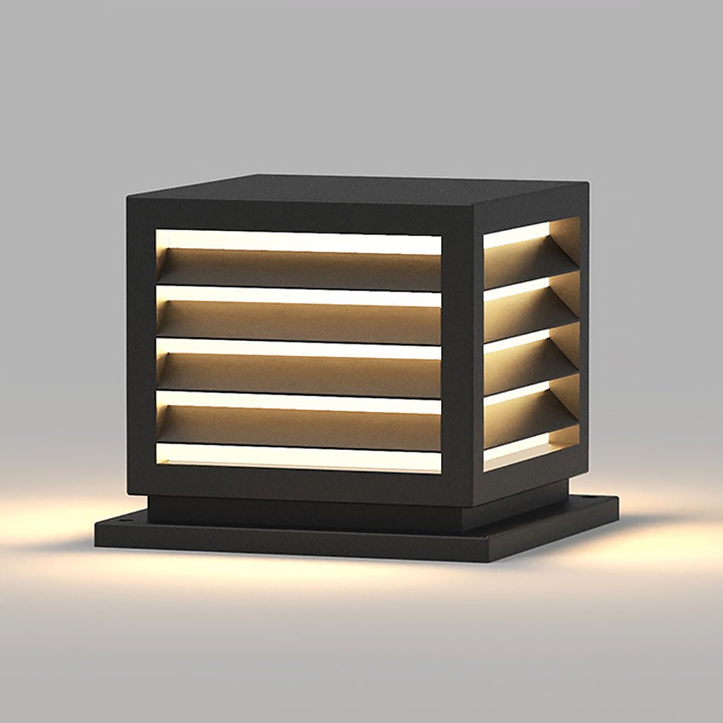 Modern Waterproof Solar LED Post Lights Outdoor Landscape Lighting for Pathways and Gardens