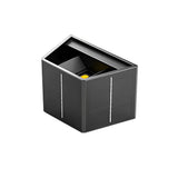 Modern Waterproof Solar Outdoor Wall Sconce with Up and Down LED Lighting in Black Finish
