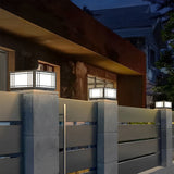 Modern Waterproof Solar Post Lights with 3 Color Dimming and Remote for Outdoor Garden and Fence