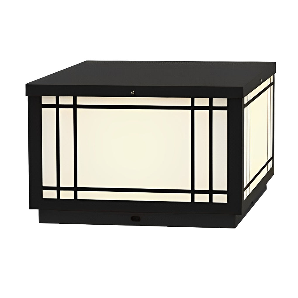 Modern Waterproof Solar Post Lights with 3 Color Dimming and Remote for Outdoor Garden and Fence